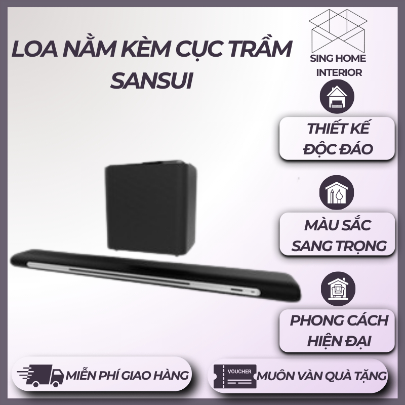 Loa nằm và trầm Sansui chất lượng âm thanh cực nét GD258