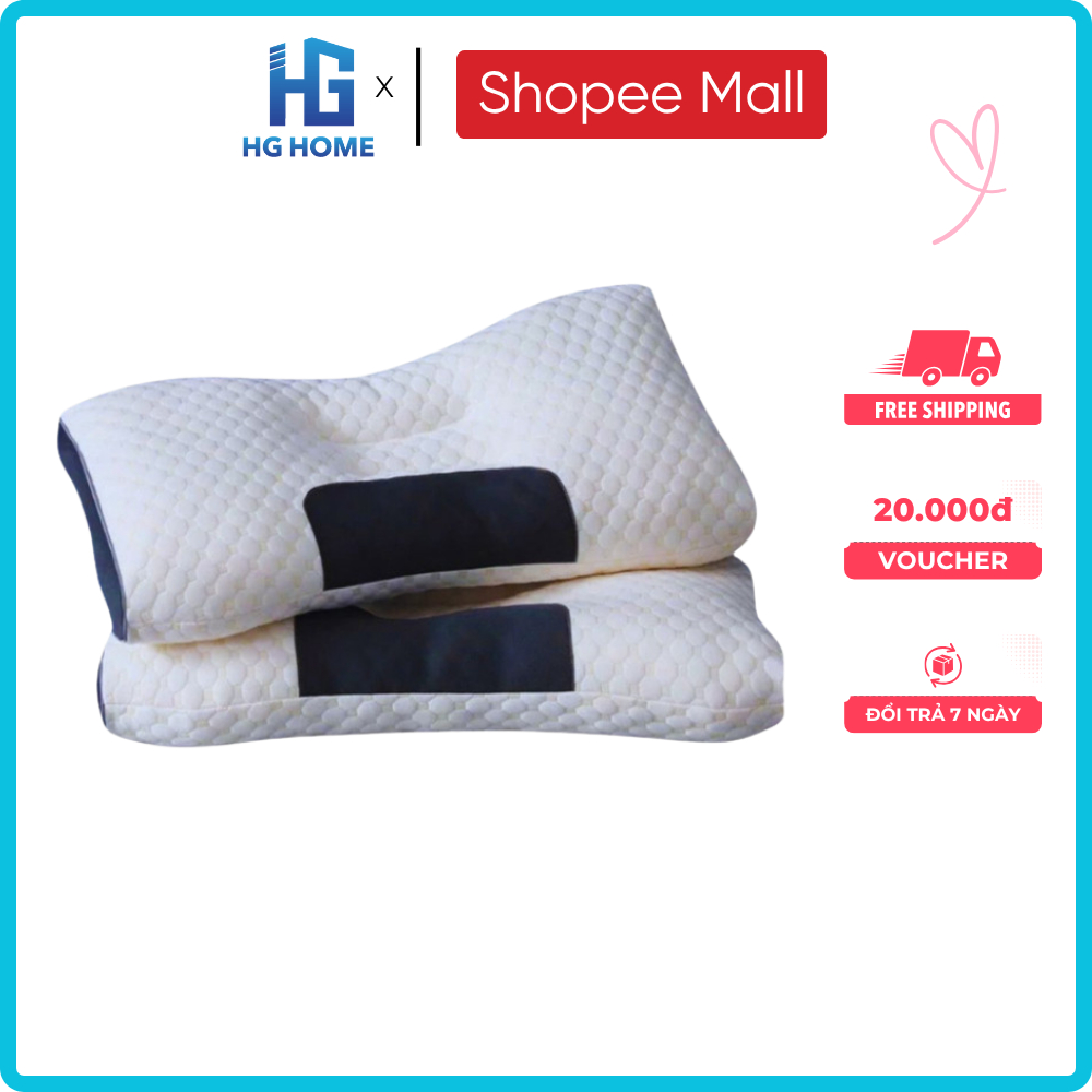 Gối Công Thái Học HGHOME Chống Đau Mỏi Vai Ngáy, Giúp Ngủ Ngon Nằm Cực Êm Nội Địa Hàn [ HÀNG 1KG ]