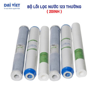Lõi Lọc Đầu Nguồn 20 inch 1 2 3, bộ lõi lọc nước công nghiệp 20inch, bộ lõi lọc thô