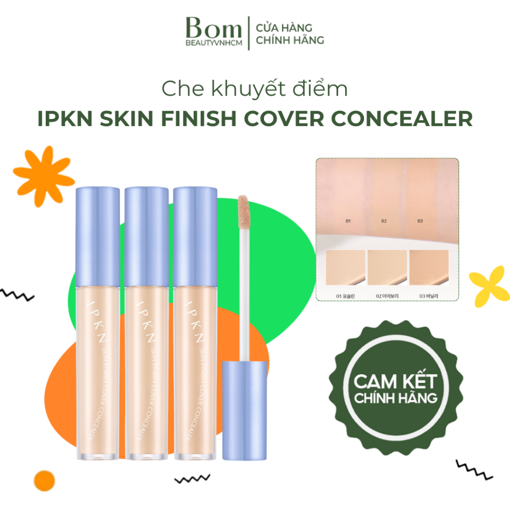 Kem Che Khuyết Điểm IPKN Skin Finish Cover Concealer (10/2027)