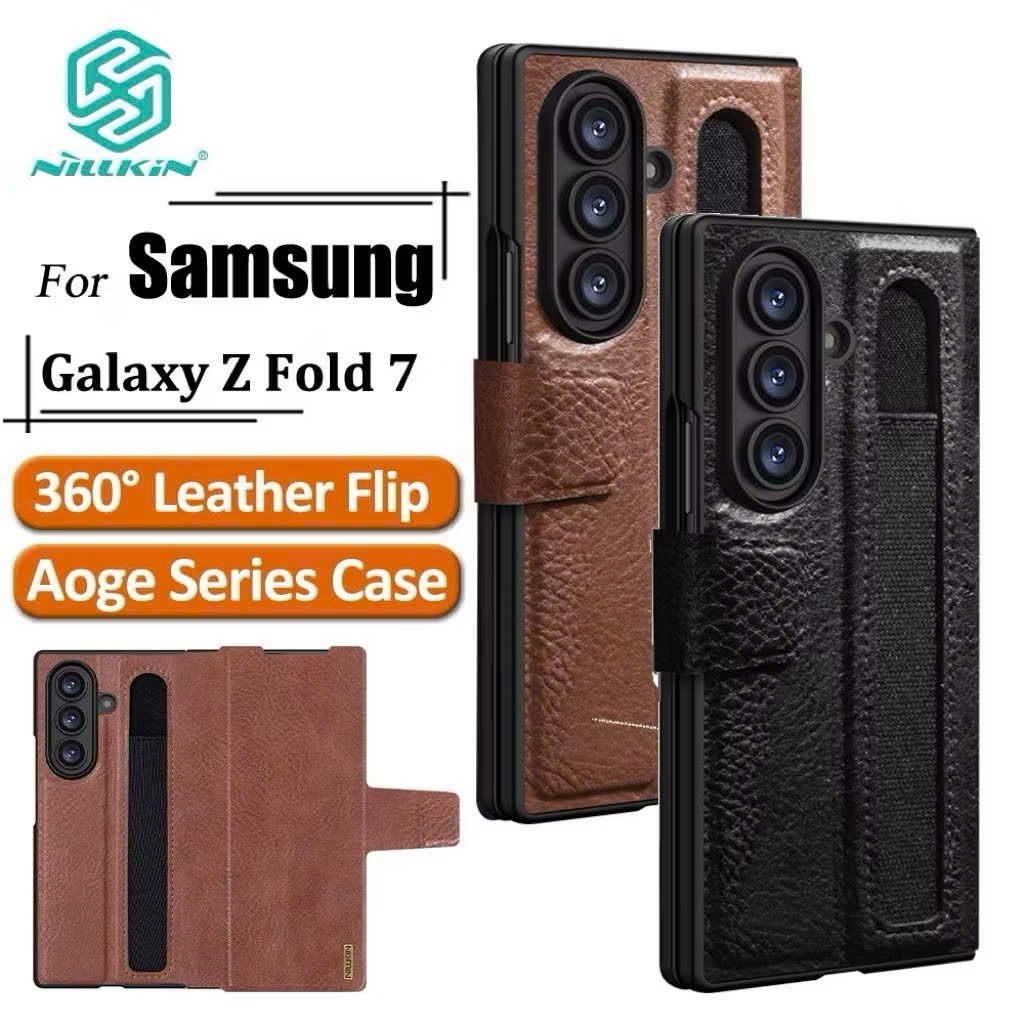Ốp Da Aoge Sang Trọng Nillkin Cho Samsung Galaxy Z Fold7 / Fold 7 Ốp Điện Thoại Cao Cấp Chống Sốc Ki