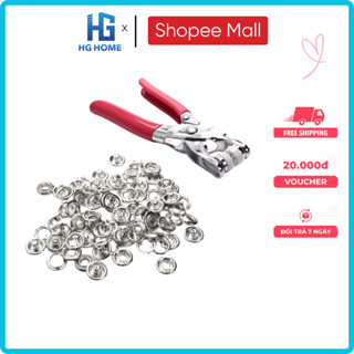 Dụng cụ bấm khuy đa năng HGHOME Bộ kìm bấm khuy cúc áo kèm hộp 100 chi tiết cúc áo [ HÀNG TỐT ]