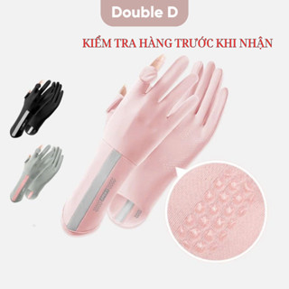 Bao Tay Nữ Chống Nắng UV Lụa Băng Mát Lạnh Đệm Silicon Chống Tuột Upper You, Mở Đầu Ngón Tay