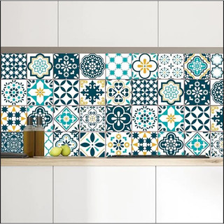   HCM  Decal Gạch Bông Dán dán sàn bếp - Decal dán tường dán kính họa tiết Đơn giản Trang trí Nhà Cửa Khổ Rộng 60cm 