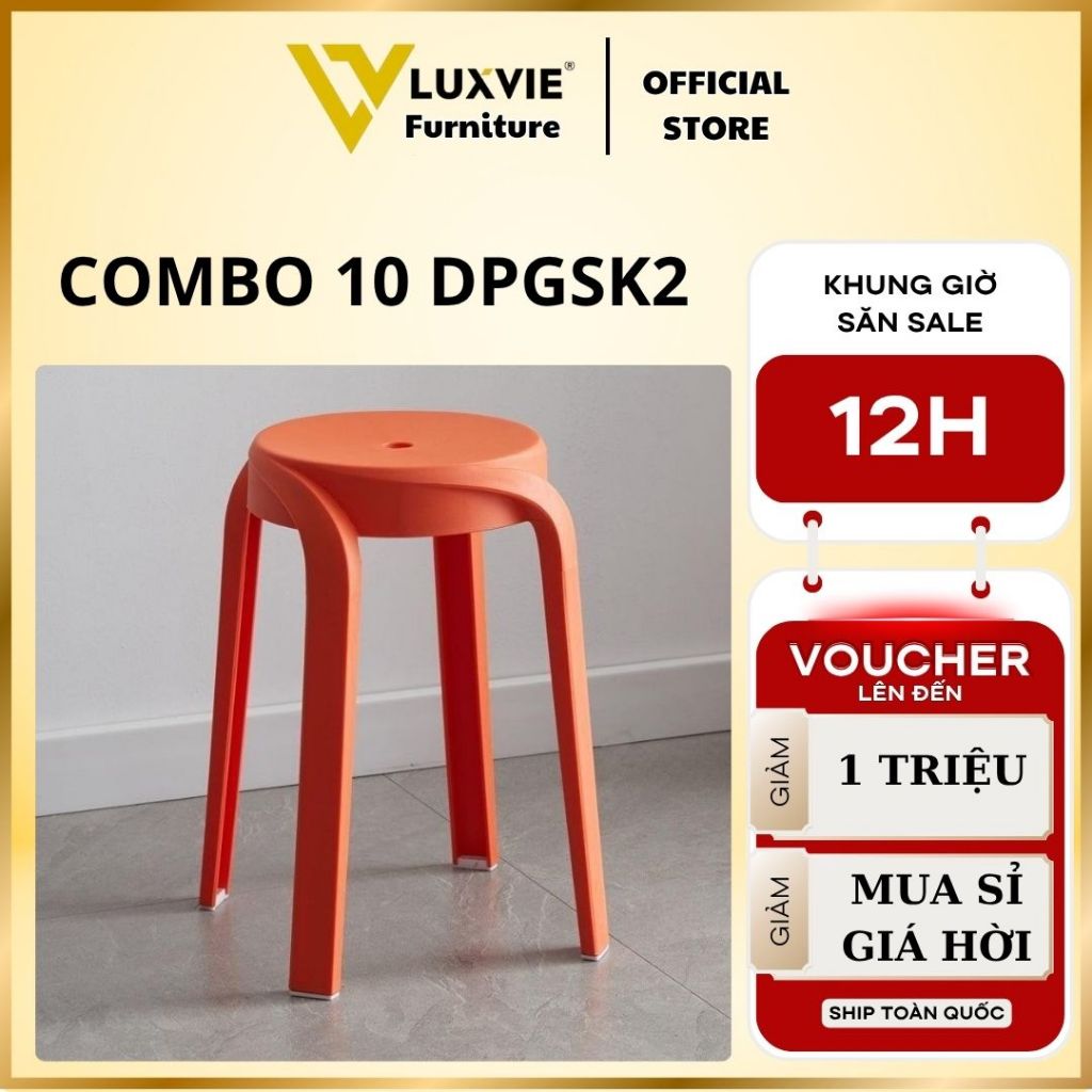 Combo 10 ghế đôn nhựa DPGSK2