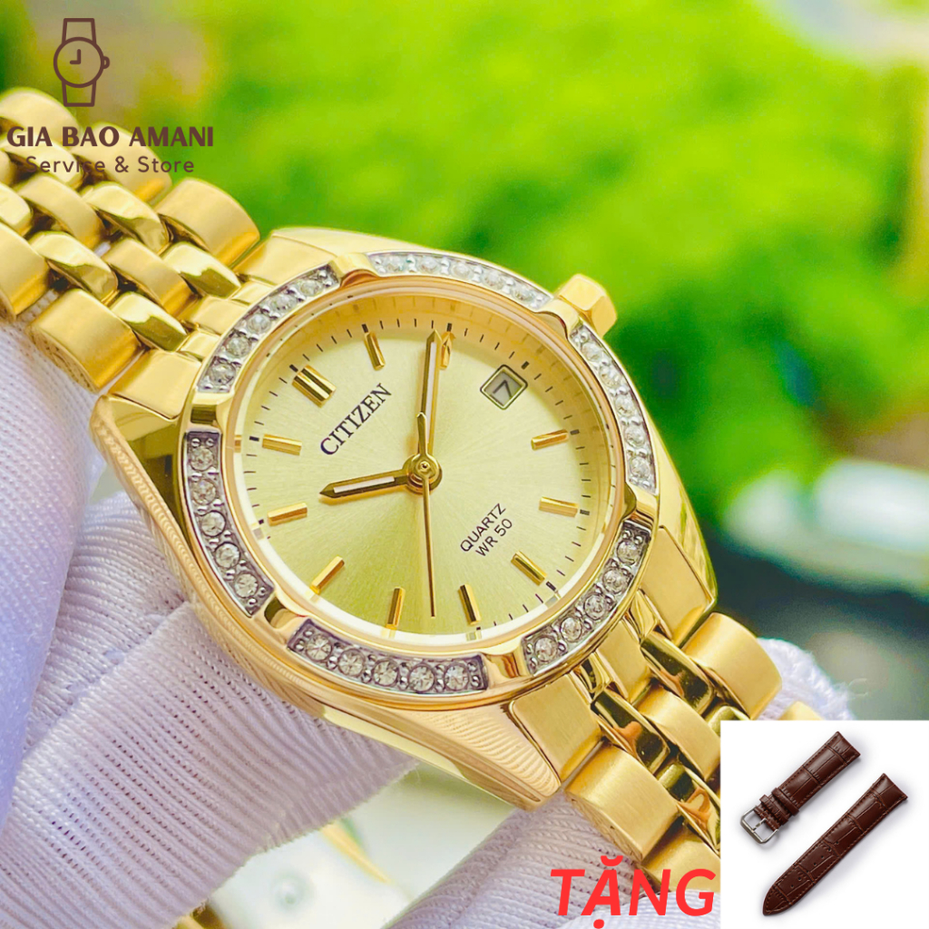 Đồng Hồ Nữ CITIZEN Quartz EU6062-50P Chính Hãng Tặng Dây Da Cao Cấp