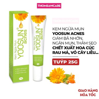  Kem ngừa mụn Yoosun Acnes 15g giúp kiểm soát bã nhờn ngừa thâm sẹo tái tạo da mới từ thảo dược hoa cúc rau má 