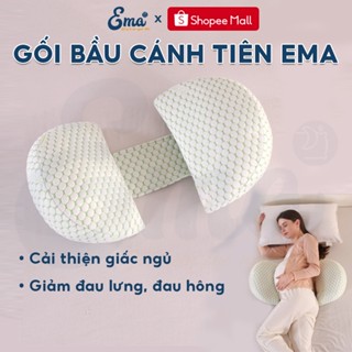 Gối bầu cánh tiên cao cấp EMA kê bụng bà bầu giảm đau lưng, giảm căng cơ, tê bì tay chân