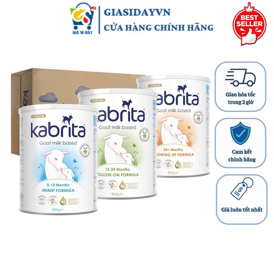 [Date 2027][Thùng] Sữa Dê Kabrita Hà Lan Số 1,2,3 - Sữa Bột Công Thức 800g