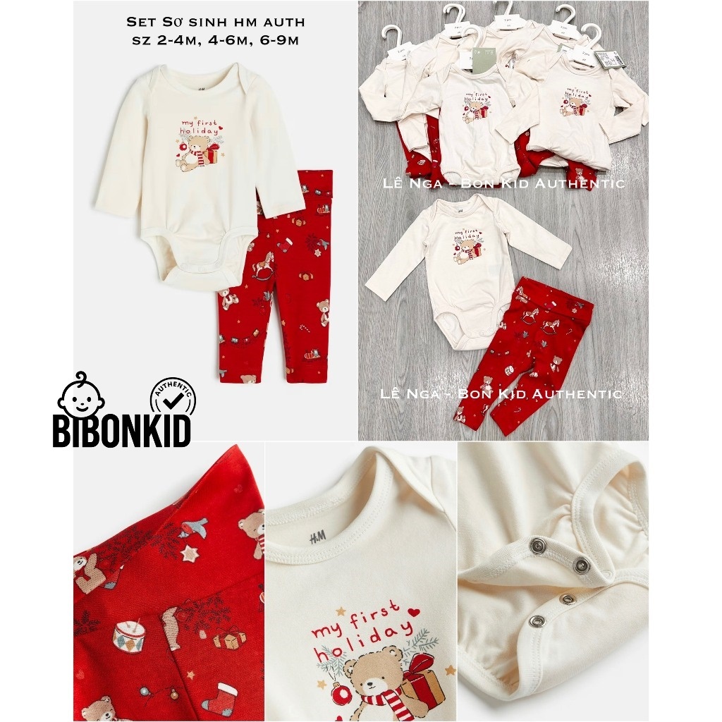 [Bibonkid] Set sơ sinh săn sale HM UK/JAPAN/US size 1-2m, 2-4m, 4-6m, 6-9m