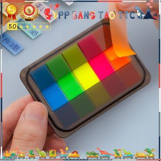 Giấy Note Phân Trang Nhựa Màu Dạ Quang