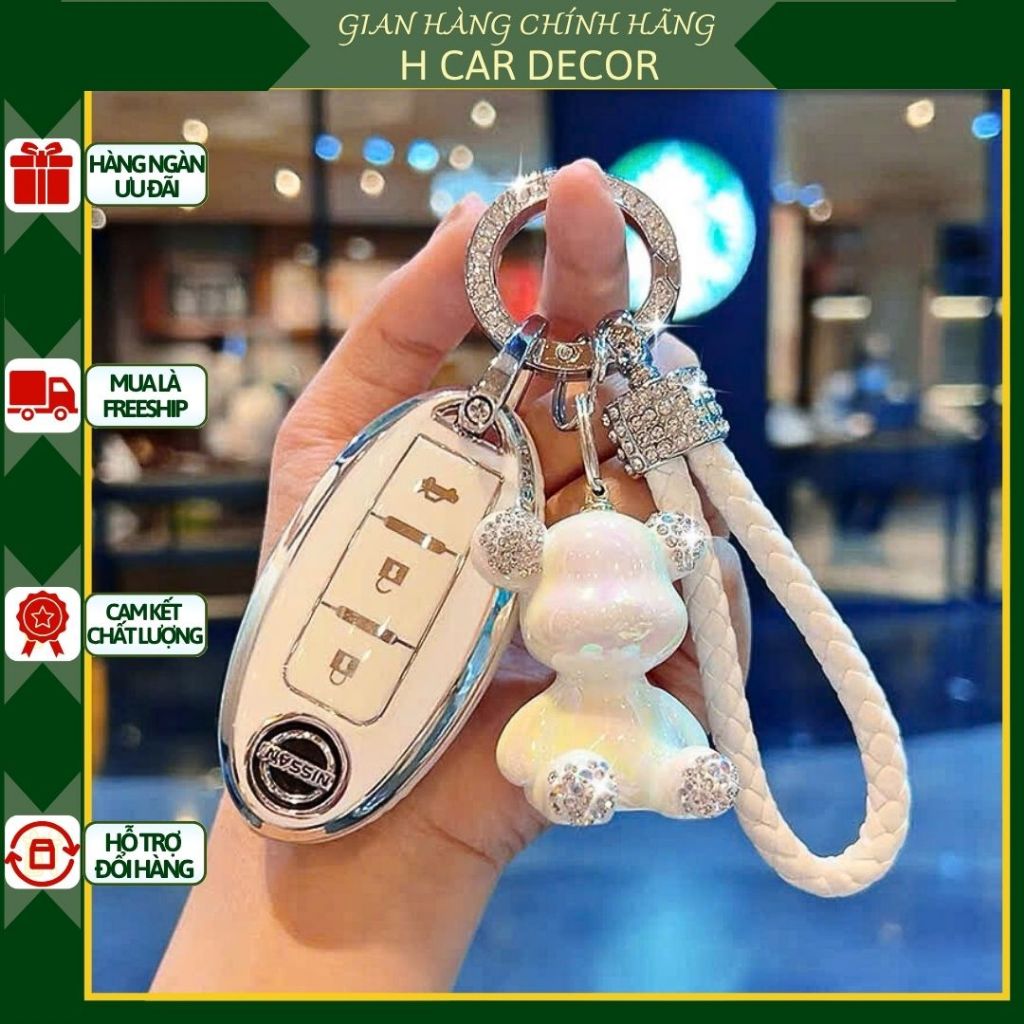 Ốp Bảo Vệ Chìa Khóa Nissan X-Trail  Mạ Bạc Cao Cấp - Ốp  Khóa Xe Hơi Nissan X-Trail