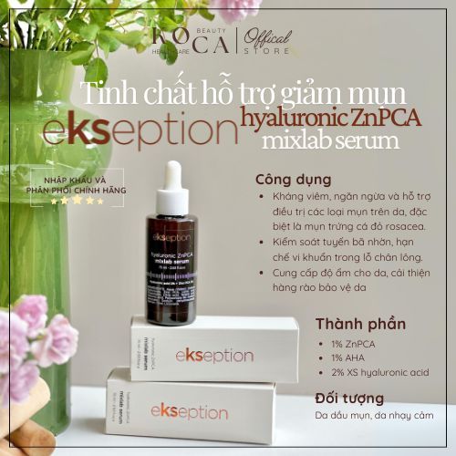 [Ekseption] Serum Ekseption Hyaluronic ZnPCA, Hyaluronic B5, Hyaluroni NIACIN 75ml - Sáng Da, Mờ Thâ