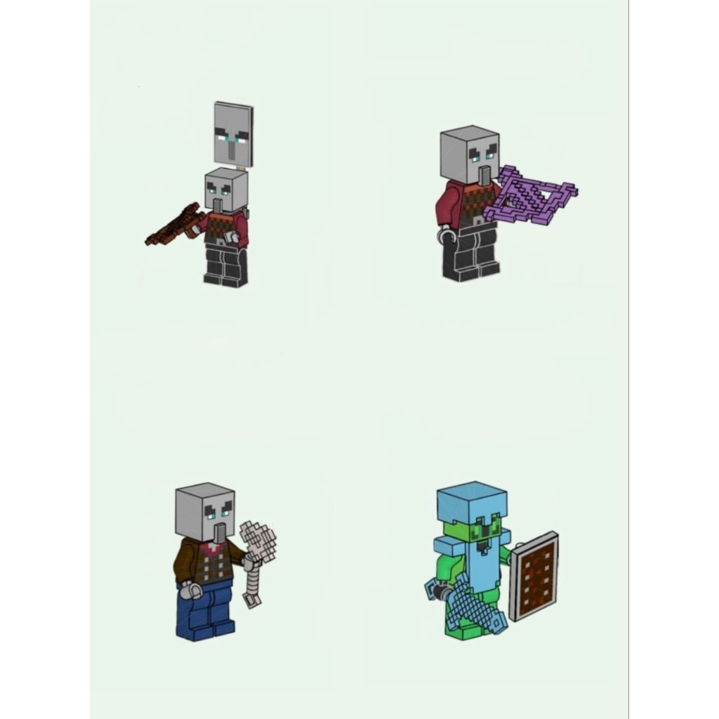 Xếp hình lego nhân vật minecraft 21267