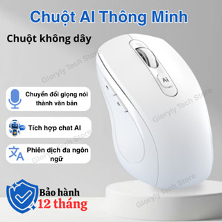 Chuột AI Thông Minh không dây - Chuột Phiên Dịch Đa Ngôn Ngữ - Chuyển giọng nói thành Văn Bản dễ sử dụng - Pin sạc TypeC