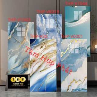[Combo 50 ]Xốp dán tường THP phủ nhựa PVC vân đá tráng gương cao cấp 60x30, sẵn keo chống thấm