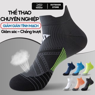 Tất vớ nam nữ chạy bộ thấp cổ thể thao nén cơ nhảy dây, leo núi thấm hút mồ hôi kháng khuẩn tăng hiệu suất vận động