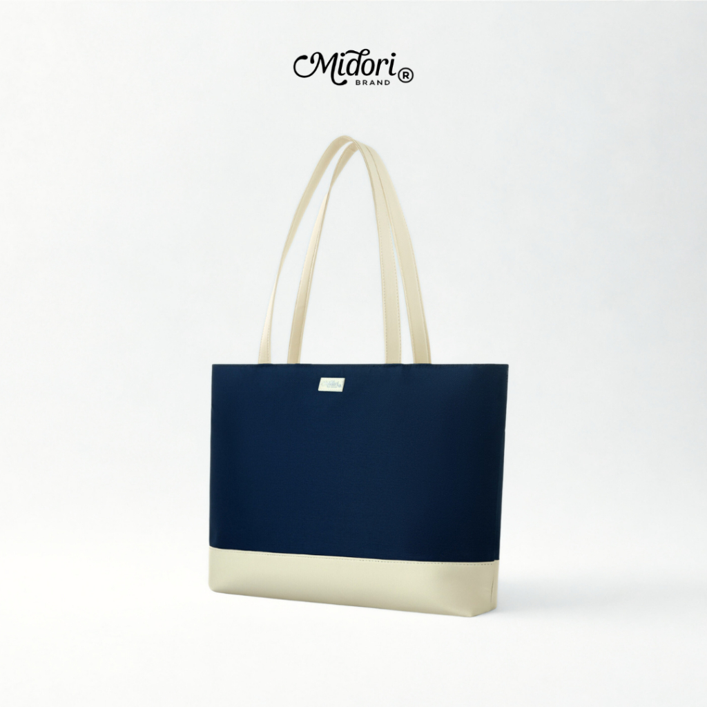 Túi Tote MELO Nam Nữ Vải Phối Da PU Đeo Vai Đựng Laptop Đi Học Đi Làm | M STUDIO