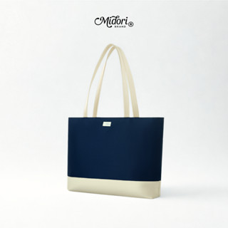 Túi Tote MELO Nam Nữ Vải Phối Da Đeo Vai Đựng Laptop Đi Học Đi Làm | M STUDIO