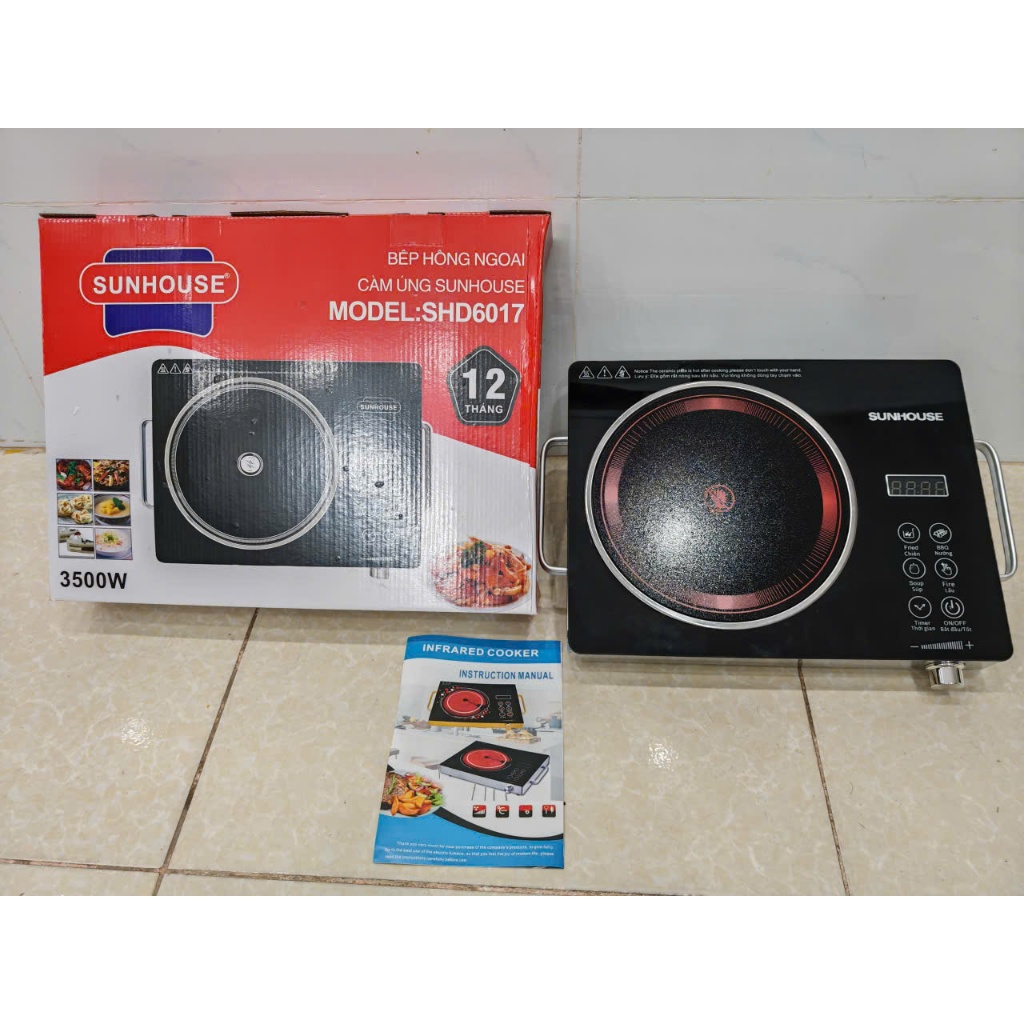 [FREE SHIP] Bếp hồng hgoại Sunhou..se SHD6017 3500W Cao Cấp,DÙNG MỌI LOẠI NỒI Bảo hành 3 tháng