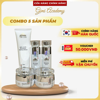  Gimi Luxury :  Không Hộp   Combo 5 Sản Phẩm  Kem Nám,Tàn Nhan Trắng da GiMi Luxury Hàn Quốc Sữa rửa mặt Tuyp 