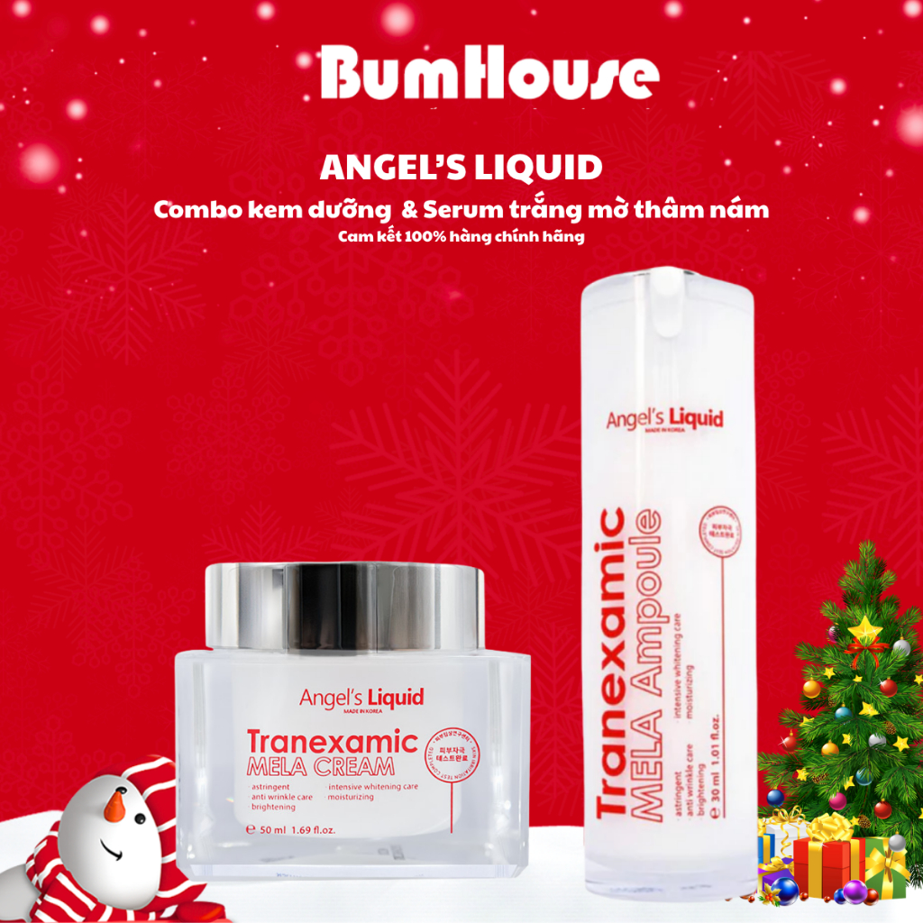 Bộ Sản Phẩm Serum & Kem Dưỡng  Angel's Liquid Cải Thiện Thâm Nám Angel's Liquid Tranexamic Acid Mela
