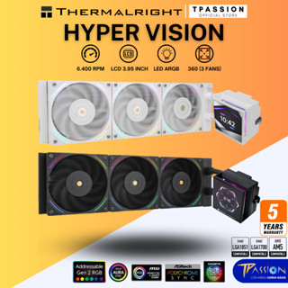 Tản nhiệt nước CPU AIO THERMALRIGHT HYPER VISION LCD 360 LED ARGB BLACK / WHITE -Chính hãng, 6400RPM