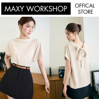 Áo kiểu nữ thắt nơ sau lưng cách điêụ Back Bowtie Top Maxy Workshop