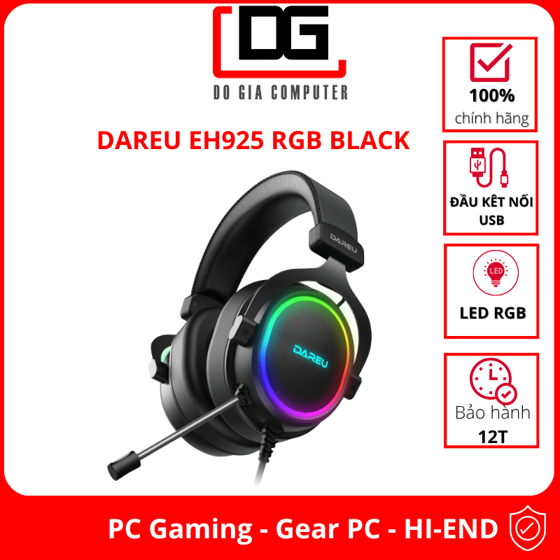 Tai nghe DAREU EH925 RGB Black
