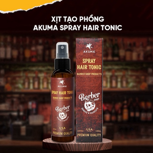 XỊT TẠO PHỒNG TÓC AKUMA SPRAY HAIR TONIC 120ml