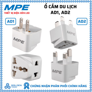 (CHÍNH HÃNG) Phích cắm điện 3 chấu sang 2 chấu MPE, siêu chịu tải, chống nóng, phích đổi 3 chân sang 2 chân, ổ chia điện