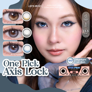  LENS 1 NGÀY cận LENS XOẮN kính áp tròng xanh tây cấp ẩm cao highlight khoá trục cố định I-GIRL ISHA ONE PICK AXIS LOCK 