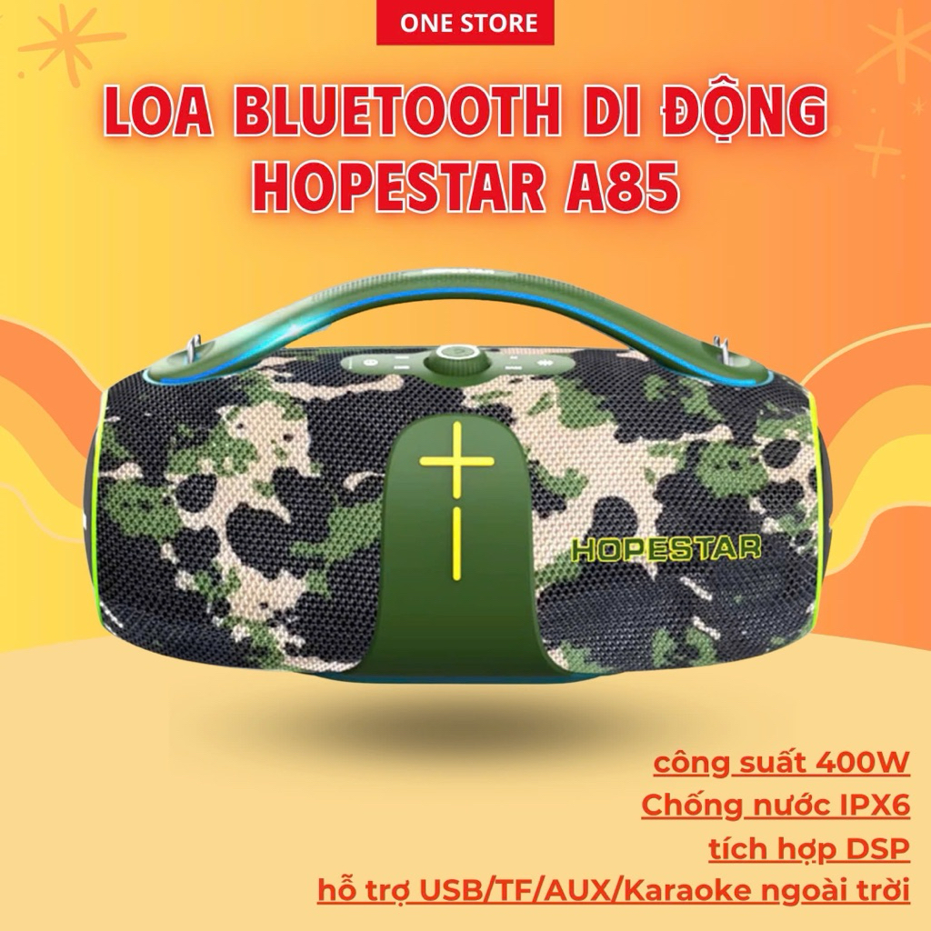 [HÀNG CHÍNH HÃNG] Loa HOPESTAR A85 400W .Chống Nước IPX6, Bass Mạnh