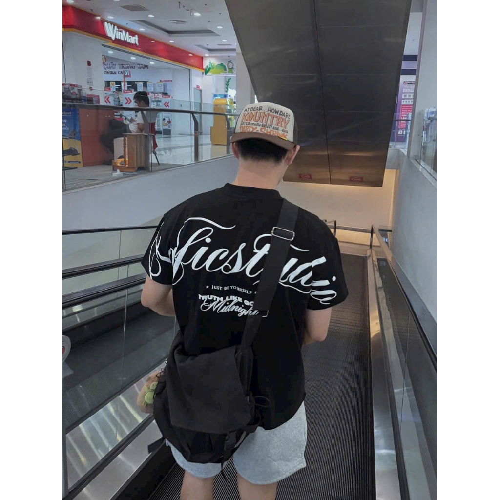 Áo Thun Fafic Midnight Form Boxy Tay Ngắn Unisex Nam Nữ Chất Cotton Dày Dặn | BigBuy360 - bigbuy360.vn