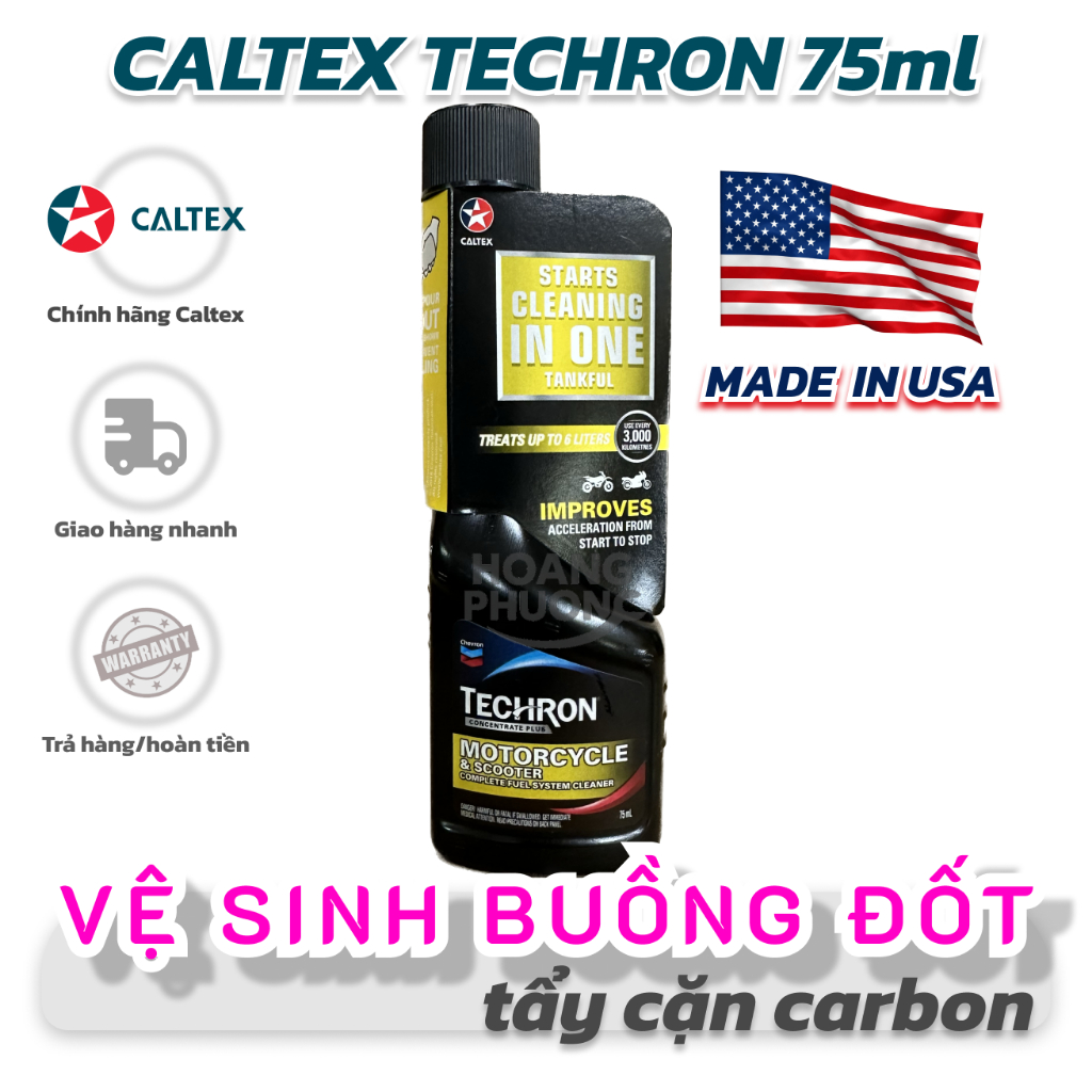 Vệ sinh nhiên liệu xe máy Caltex Techron 75ml