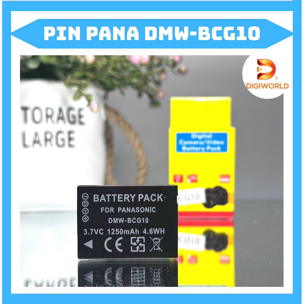 Pin Panasonic DMW-BCG10( pin thay thế dung lượng cao ) dùng cho DMC-TZ6, DMC-TZ7, DMC-TZ8, DMC-TZ10,