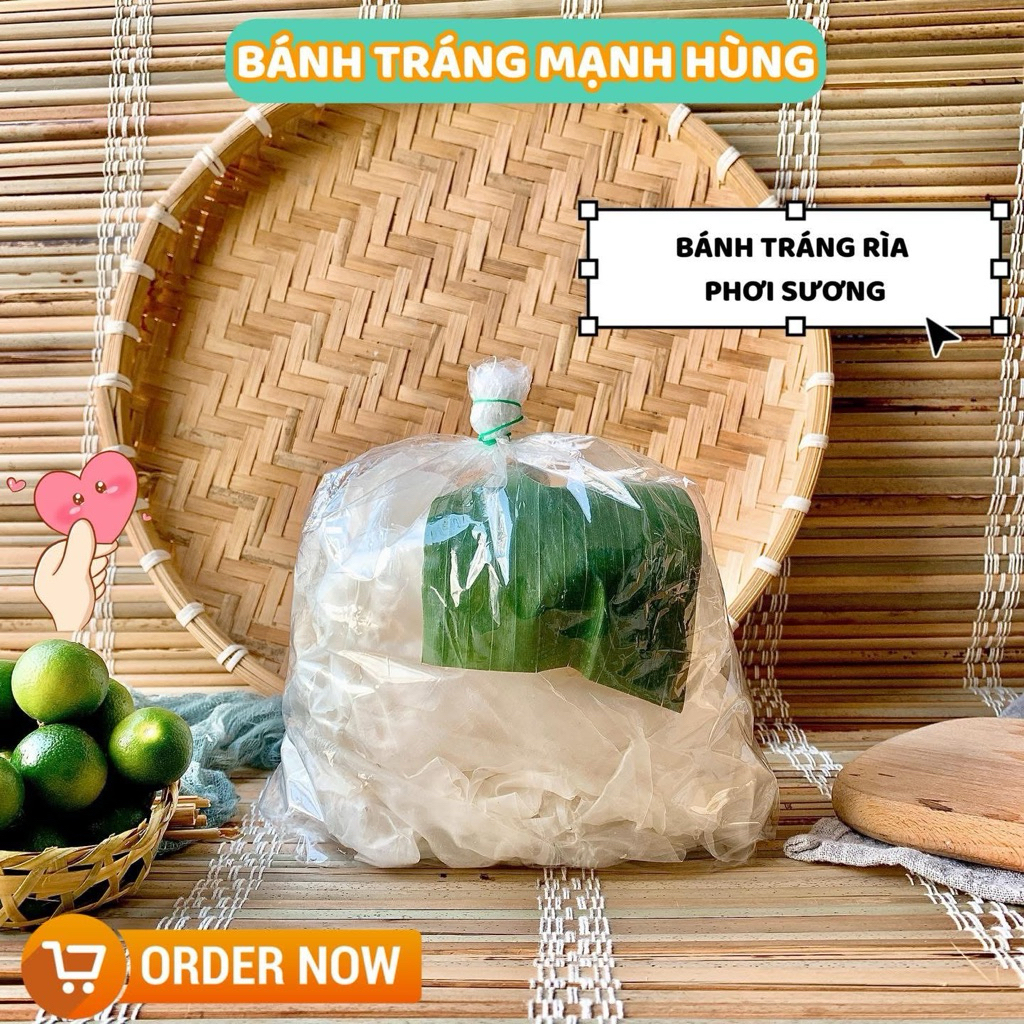 Bánh tráng RÌA PHƠI SƯƠNG TẶNG MUỐI - BÁNH TRÁNG MẠNH HÙNG