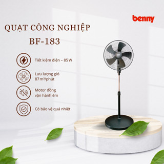 Quạt đứng công nghiệp Benny BF-183 - Quạt điện Thái Lan cao cấp, siêu êm, gió mạnh, tiết kiệm điện