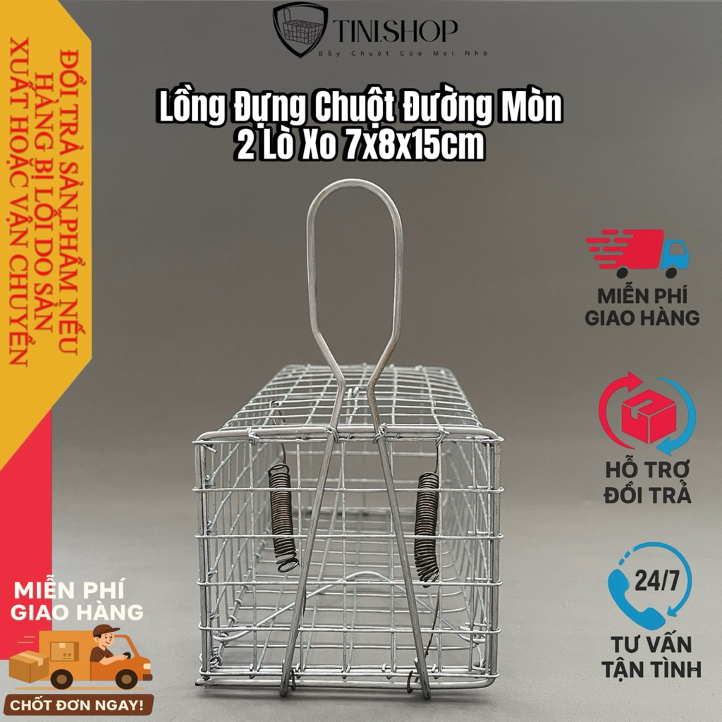 [MẪU ĐẸP]Combo 10 Lồng Bẫy Chuột Đồng,Bẫy Đường Mòn Loại Nhỏ (7x8x15cm)
