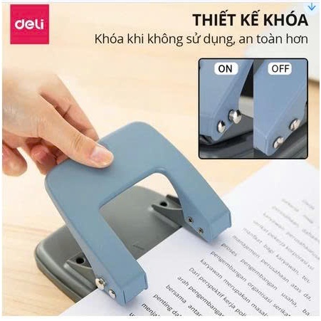 Bấm 2 lỗ Deli 0104