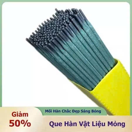  Que Hàn Xanh 2.0mm Cho Vật Liệu Mỏng Chuyên Dụng Dài 300mm Mối Hàn Mịn Chắc Không Lo Thủng Mối 