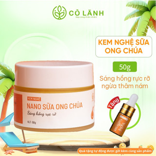 Kem Nghệ Nano Sữa Ong Chúa Cỏ Lành Dưỡng Trắng, Mờ Thâm Nám 50G