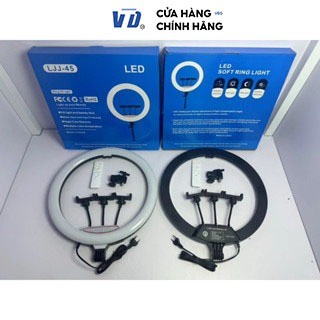 Đèn Livestream 45cm, Có 3 Kẹp ĐT, Cắm Nguồn Trực Tiếp, Có Cảm Biến, 3 Chế Độ Sáng, Điều Khiển Bằng Remote - VTD Store