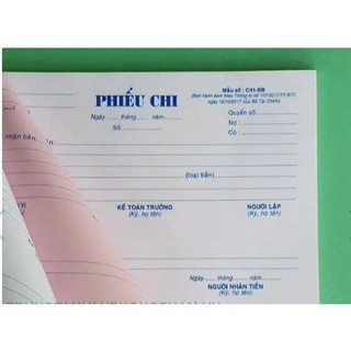 Phiếu chi 2 liên mẫu số C-41 BB