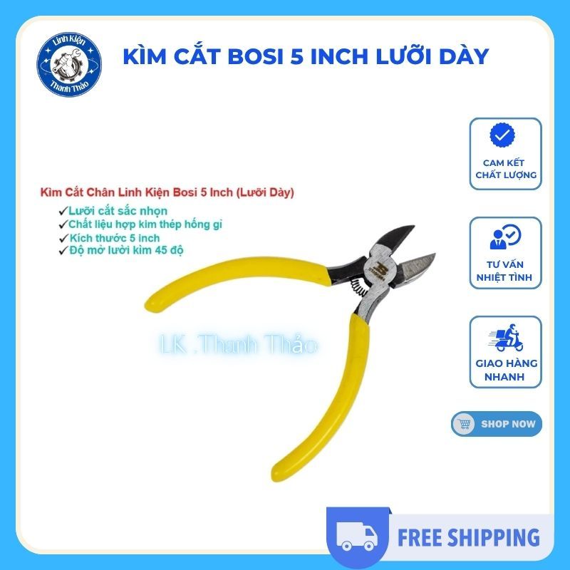 Kìm Cắt Bosi 5 inch Lưỡi Dày