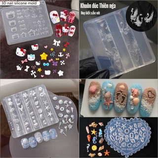 Khuôn silicon tạo hình charm nơ Nail nhiều mẫu siêu HOT