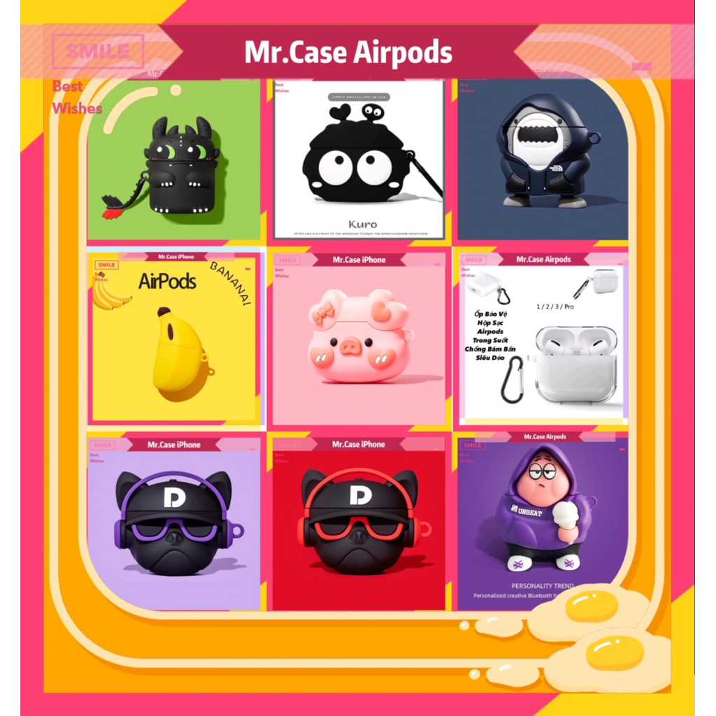 [ VỎ AIRPOD 4 ] Case AIRPOD 1/2/3/4/Pro 2 Vỏ Đựng Ốp Bảo Vệ Tai Nghe Bluetooth Hình Nhiều Hình Xinh