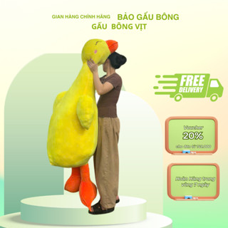 Gấu bông vịt trầm cảm m2 và m6 , gối ôm to cao cấp rẻ nhất gối làm quà tặng