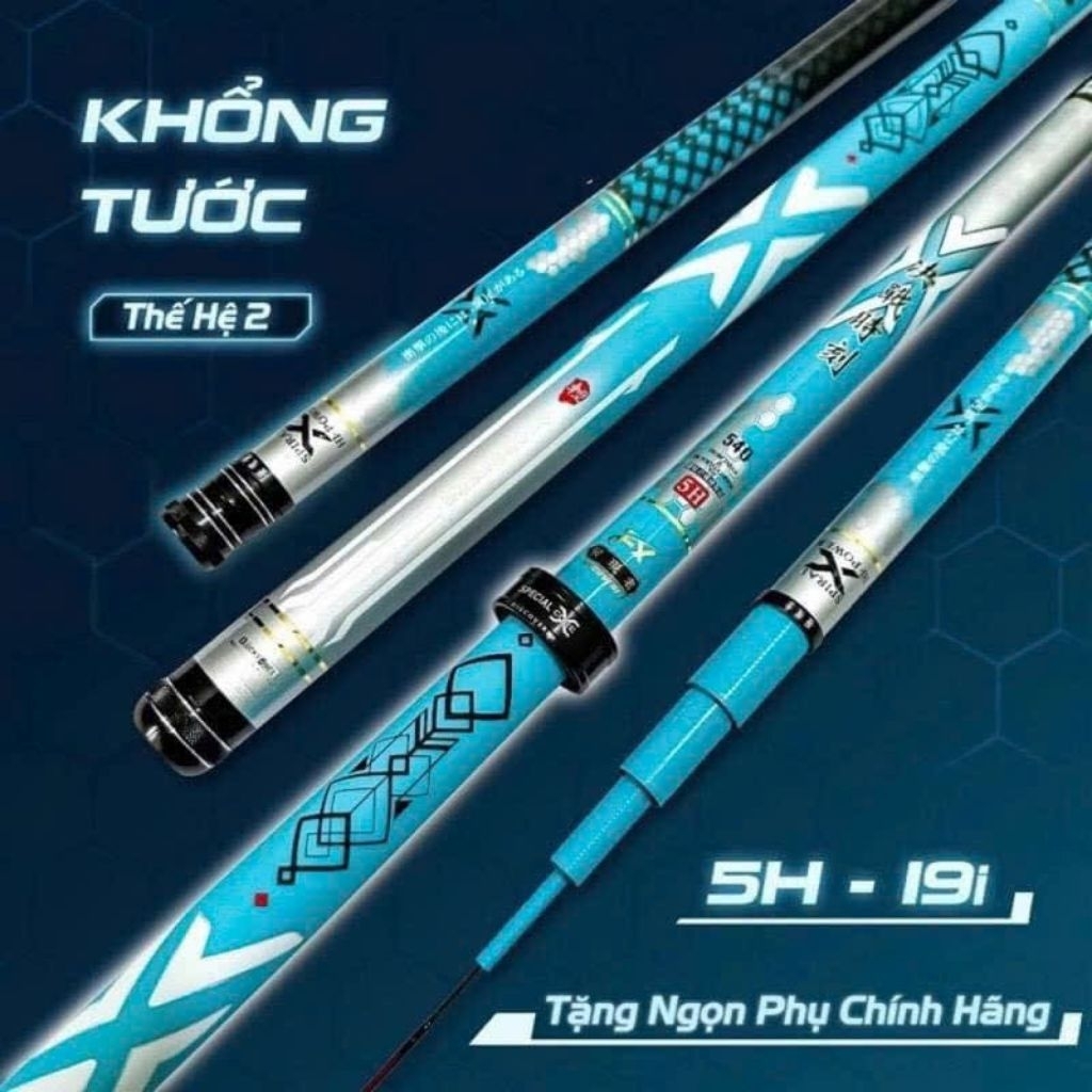 Cần Câu Tay Khổng Tước 5H – Độ Cứng 5H, Lực 19i Chuẩn Đài, Dành Cho Dân Câu Đài Chuyên Nghiệp