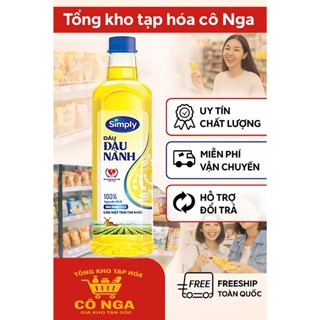 Dầu ăn Simply đậu nành và dầu gạo nứt 1L - 2L - Giá rẻ nhất thị trường